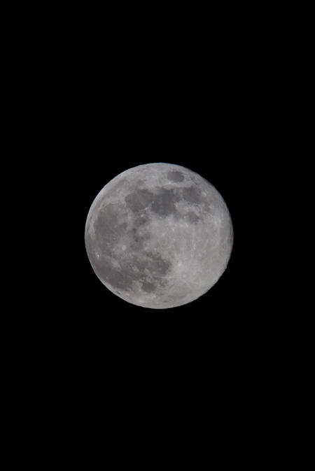 Full Moon in Night Sky