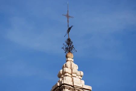 Church Spire Against Blue Sky