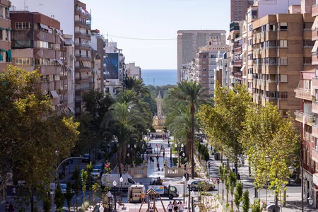 Urban Street with Ocean View
