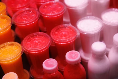 Colorful Beverage Display
