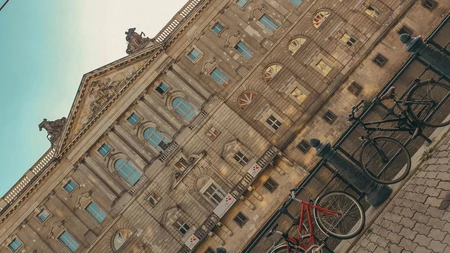 Historic Building with Bicycles