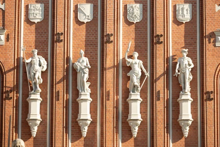 Historic Building Facade with Statues