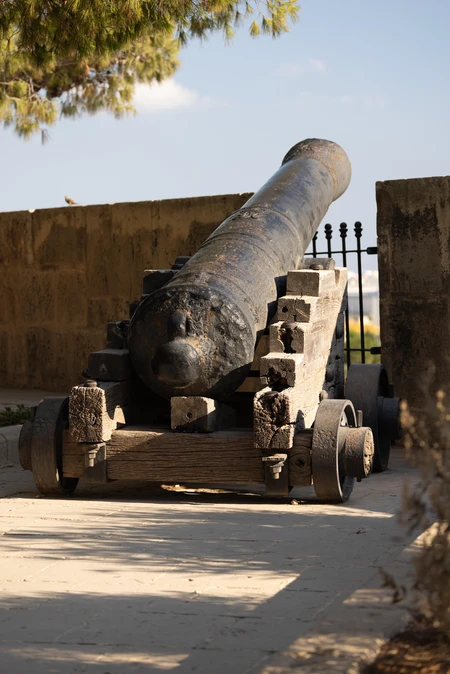 Historic Cannon in Fort Setting
