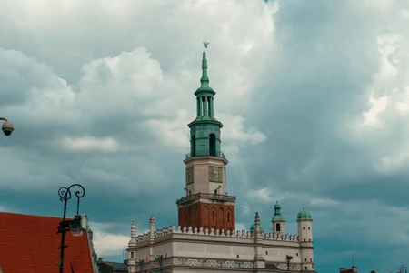 Historic Tower Under Clouds