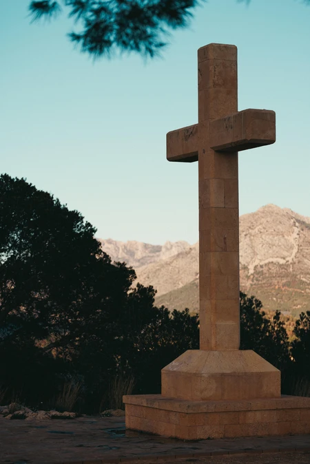 Mountain Cross at Sunset