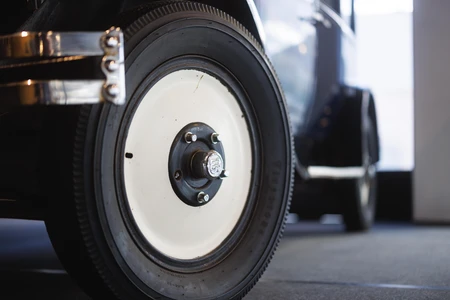 Close-up of a Vintage Car Wheel