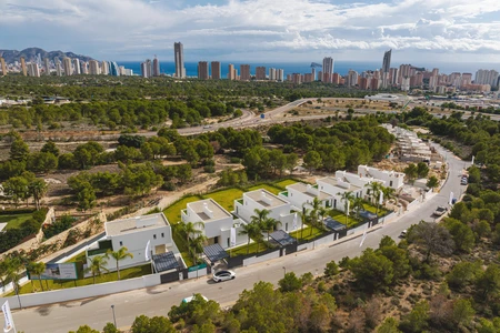 Modern Suburban Aerial View