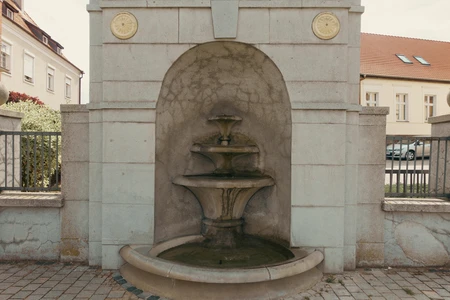 Stone Fountain in Urban Setting