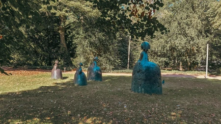 Outdoor Sculptures in a Park
