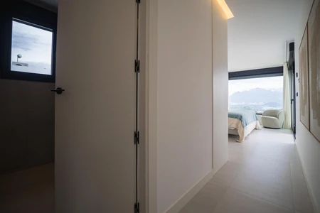 Modern Bedroom with Scenic View