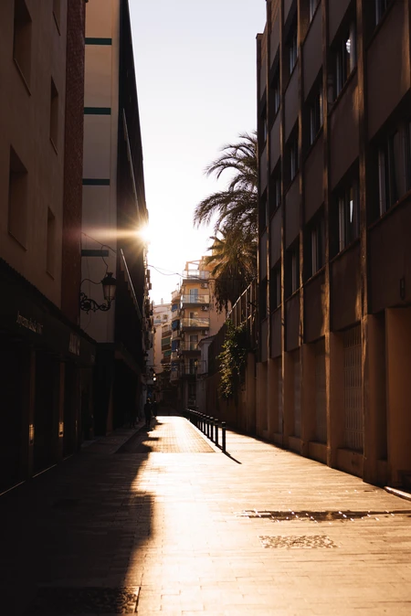 Sunlit Urban Alley