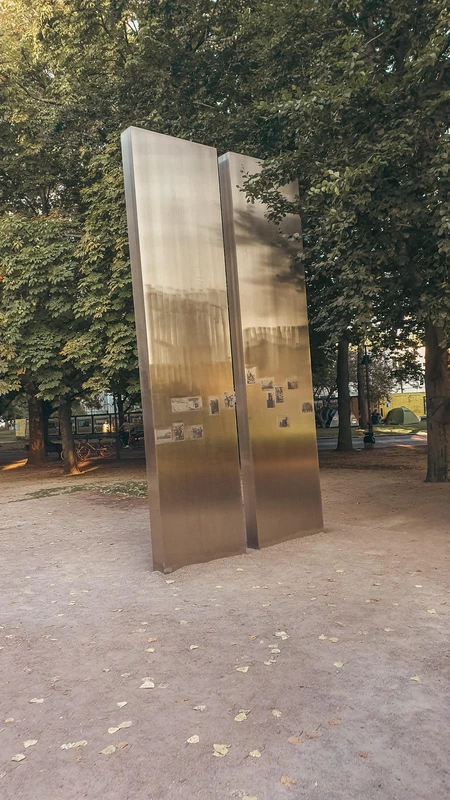 Metallic Monuments in Park