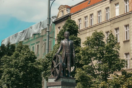Statue on City Street