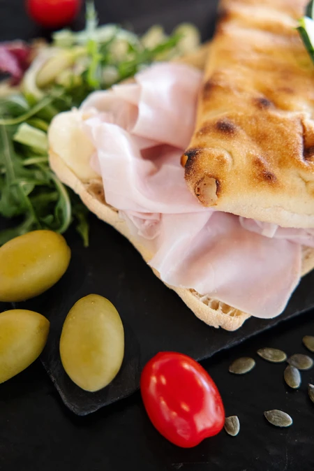 Gourmet Sandwich with Fresh Vegetables