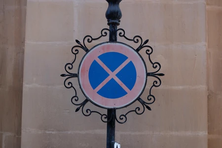 Ornate No Parking Sign