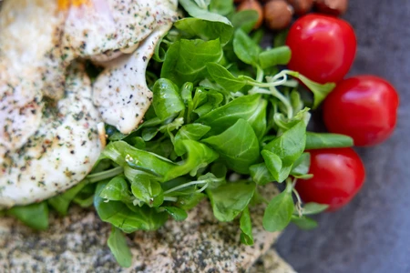 Fresh Ingredients with Grilled Chicken