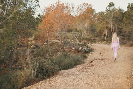 Woman Walking in Nature