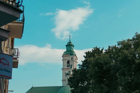 Historic Cityscape with Tower