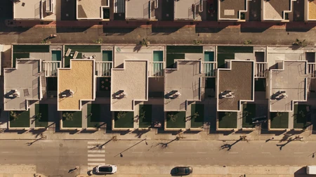 Geometric Suburban Aerial View