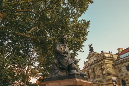 Historic Statue in Urban Setting