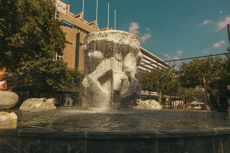 City Fountain in Urban Plaza