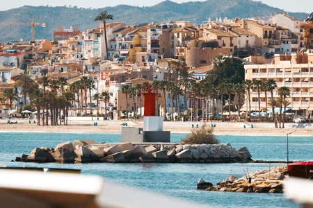 Coastal Town with Lighthouse