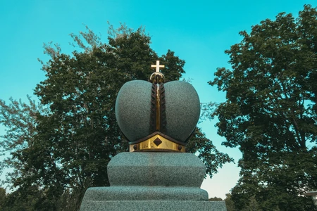 Statue with Crown and Cross