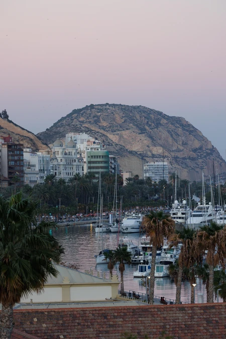 Serene Coastal Harbor at Dusk