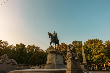 Equestrian Statue in Park