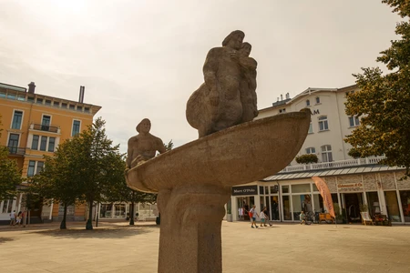 Urban Square with Sculpture