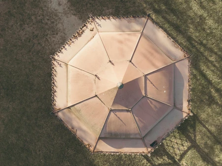 Aerial View of a Pavilion
