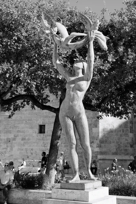 Statue in Urban Park