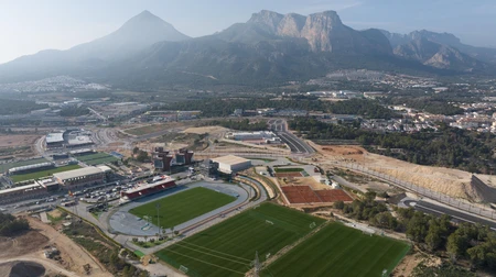 Sports Complex with Mountain Views