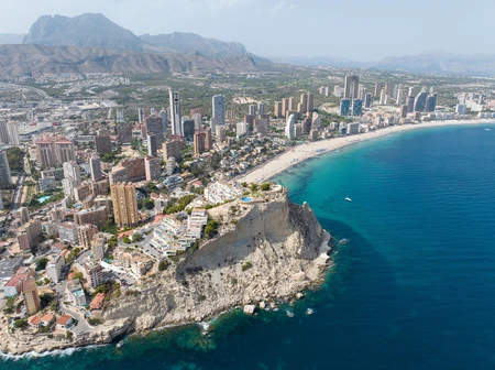 Aerial View of Coastal City