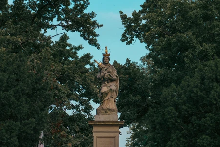 Statue Amidst Trees