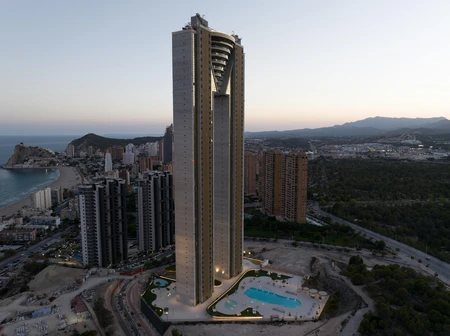 Sunset Cityscape with Tower