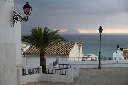 Coastal Village at Dusk