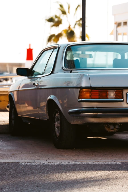Vintage Car in Urban Setting