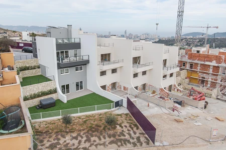 Construction Site of Modern Buildings