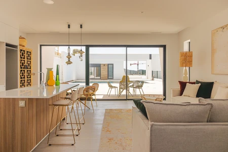 Modern Interior with Patio View