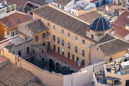 Aerial View of Historic Spanish Architecture