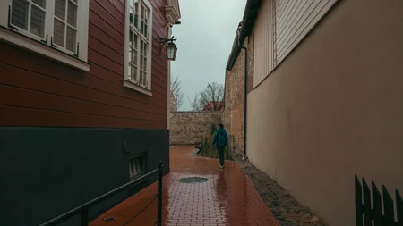 Rainy Urban Alley