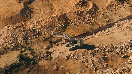 Excavator in a Quarry