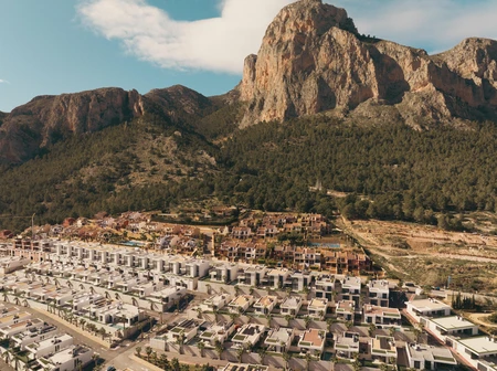 Mountainous Landscape with Residential Area