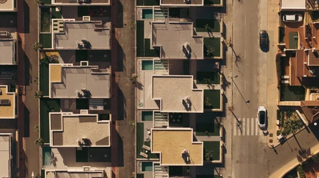 Aerial View of Urban Neighborhood