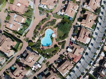 Aerial View of Residential Area