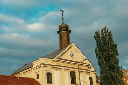 Historic Church under a Cloudy Sky
