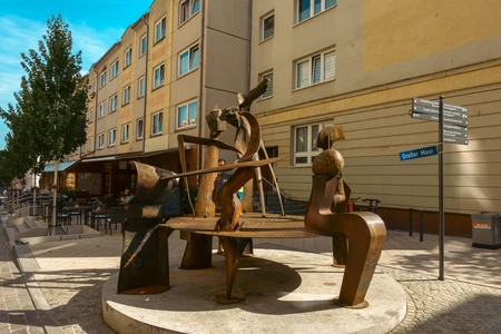 Urban Sculpture in Scenic Street