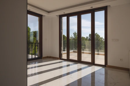 Sunlit Room with Large Windows