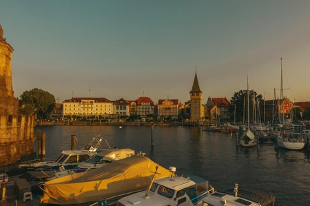 Scenic Harbor at Sunset